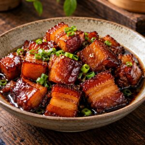 Burtă de porc lipicioasă în stil chinezesc