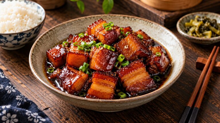 Burtă de porc lipicioasă în stil chinezesc