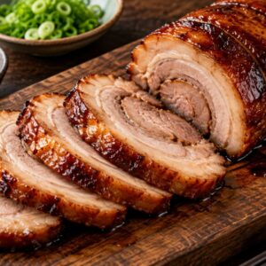 Chashu – rulou de burtă de porc feliat pentru ramen