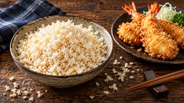 Pesmet panko japonez într-un bol