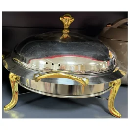 Set servire inox cu arzător și capac 28cm