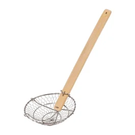 Spumieră din sârmă inox cu mâner de bambus DF