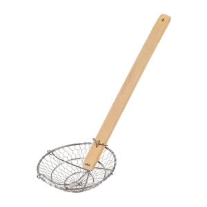 Spumieră din sârmă inox cu mâner de bambus DF