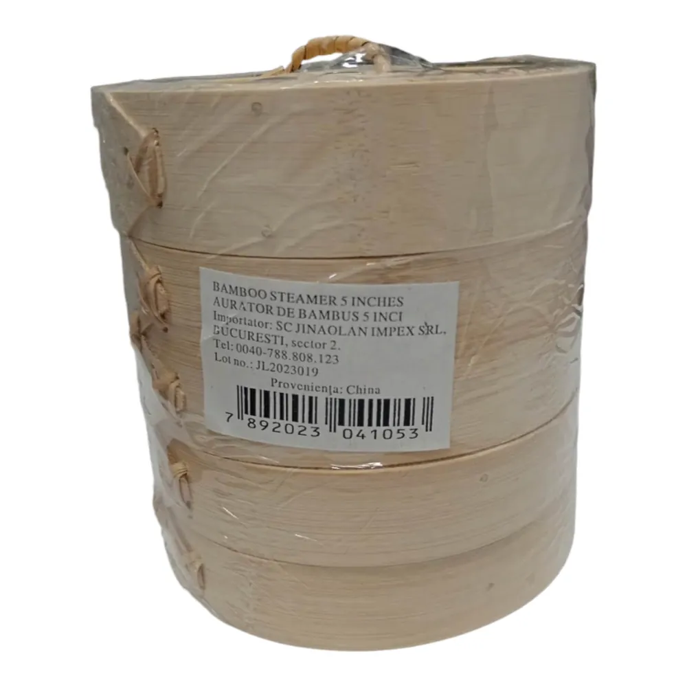 Steamer bambus 5 inch (13 cm) – 2 coșuri + capac